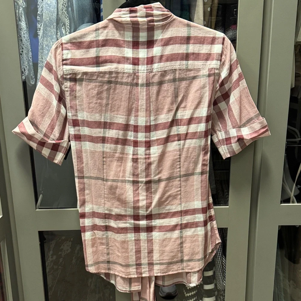 Burberry Pink and White Checkered Shirt - Picture 4 of 4